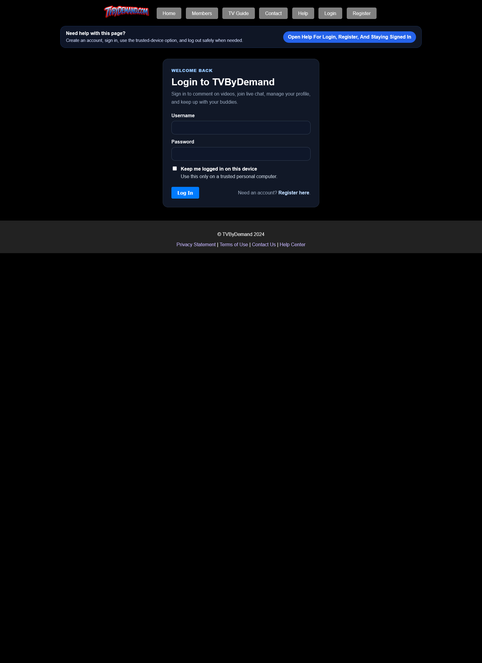 Login, Register, And Staying Signed In