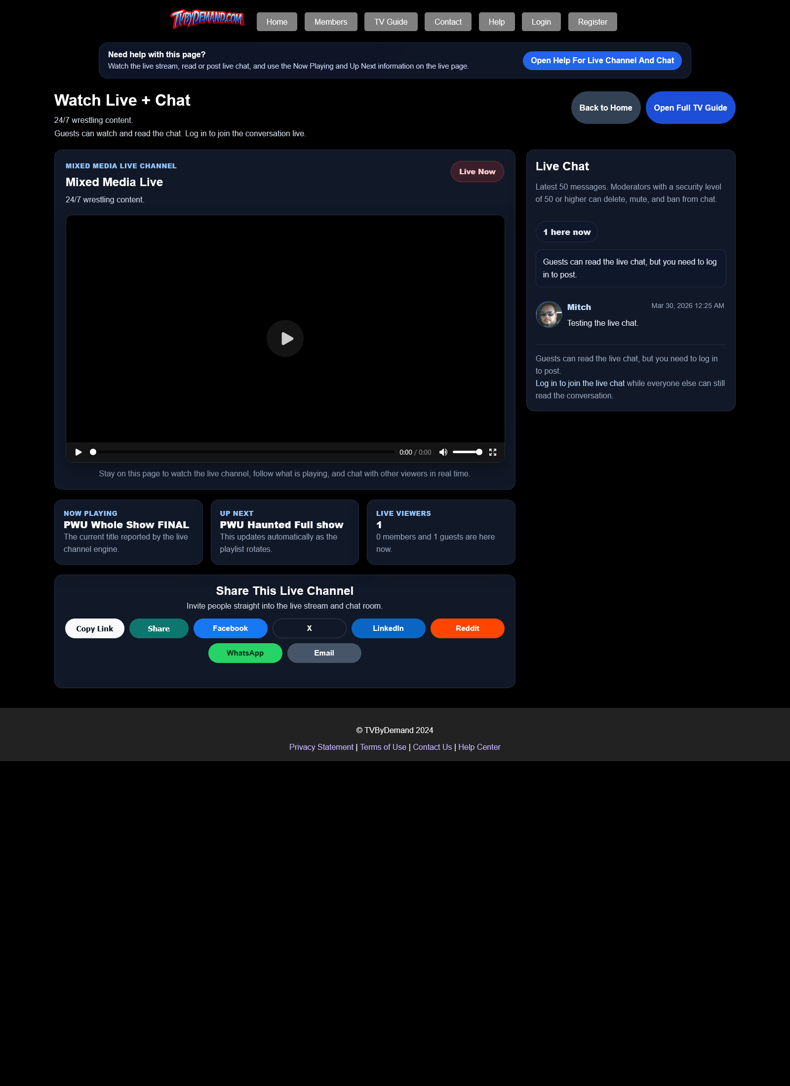 Live Channel And Chat